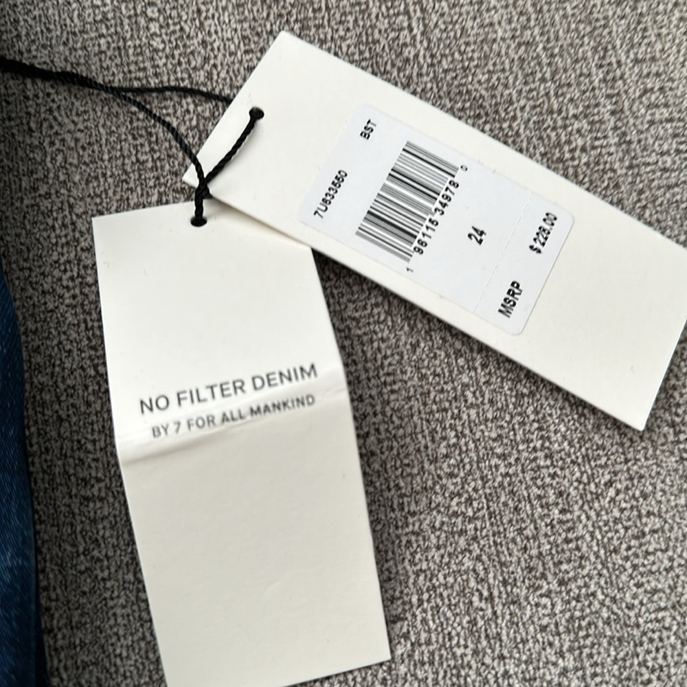 7 For All Mankind | Ultra High Rise Skinny Boot  No Filter Denim 24/32 - Picture 3 of 9